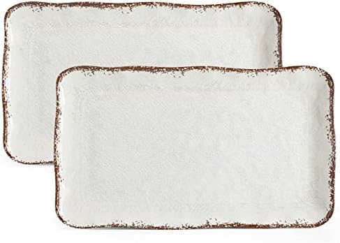 Vibrant Rustic Melamine Serving Platter Set