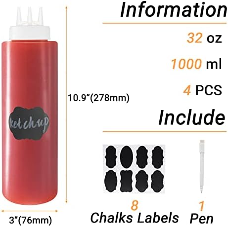 4-Pack Squeezer Bottles