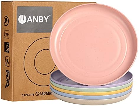 WANBY Lightweight Wheat Straw Plates Set