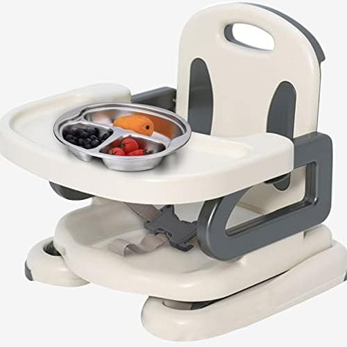 SOUJOY 4-Piece Stainless Steel Divided Plate 3-Section Diet Control