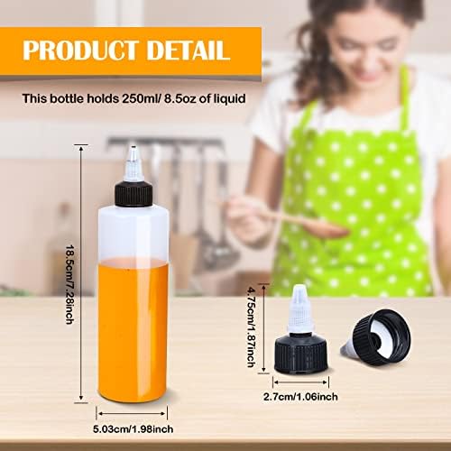 Honeydak 30 Pack Condiment Squeeze Bottles for Liquid Transfer