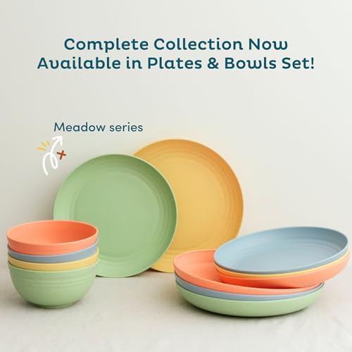 Nook Theory Deep Dinner Plates 8PCS - Wheat Straw Plates