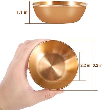 Amytalk 8-Piece Stainless Steel Sauce Dishes