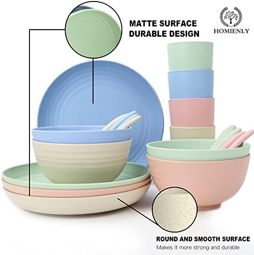 Homienly Premium Rice Pasta Bowls Set Microwave dishwasher safe