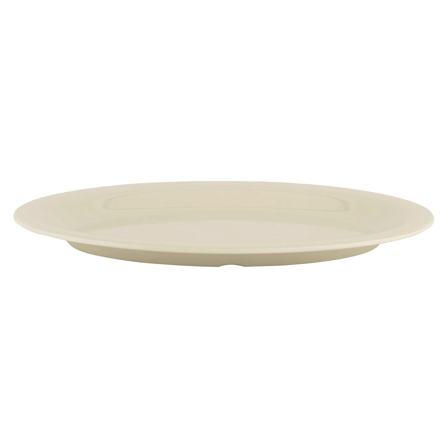 GET Melamine Oval Serving Plate 12-Piece Set Soft Ivory Design