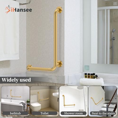 Safe L-Shaped Grab Bar for Bathrooms