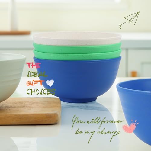 Homienly 26 Oz Wheat Straw Bowls Set of 6 Island
