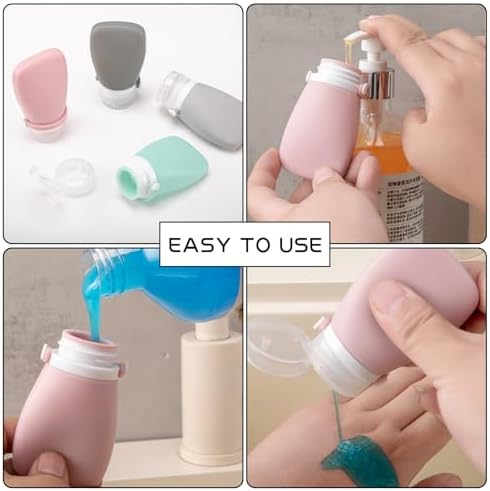 4Pcs Squeeze Salad Dressing Bottles MiniCondiment Containers for Kitchen Travel