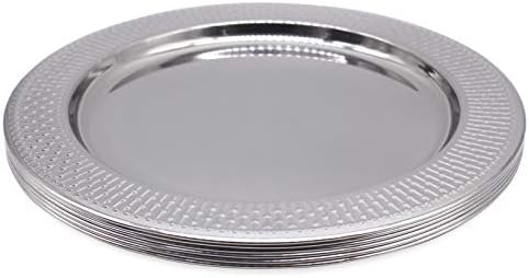 13-Inch Stainless Steel Chargers Set of 6