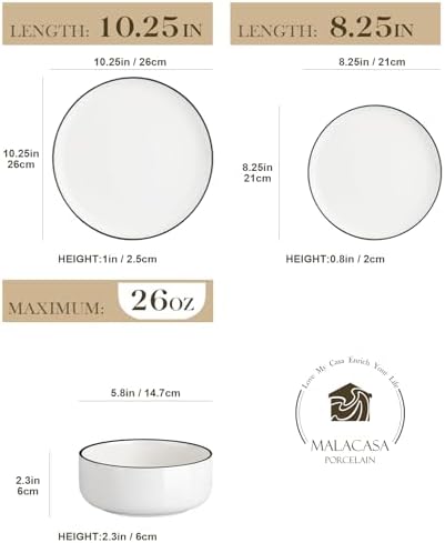 Malacasa 12-Piece Dinnerware Set