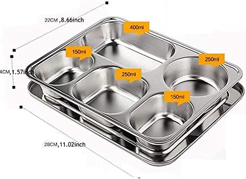 Stainless Steel Divided Plate Set for Camping Entertaining