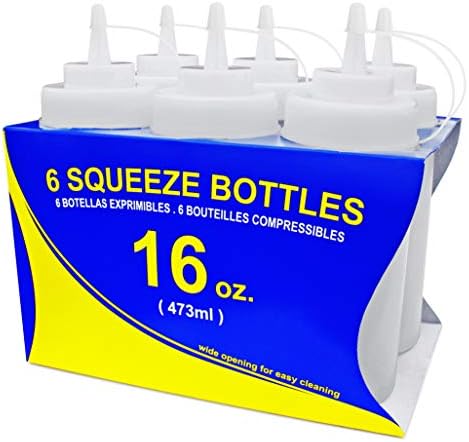 New Star 16 oz Squeeze Bottles 6pk