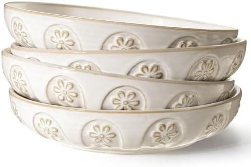 Artenas 4-Piece Pasta Bowls Set - Elegant Functional Kitchenware for Every Meal
