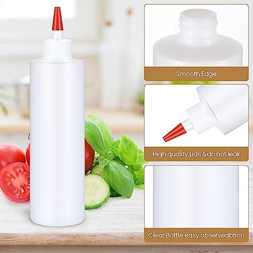 Yaomiao 30-Pack 16oz Squeeze Bottles for Condiments