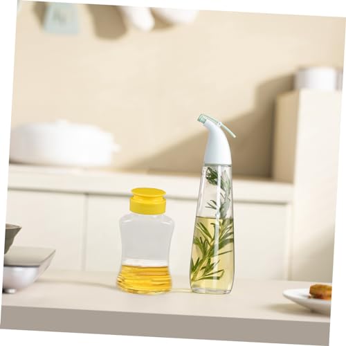 Two 180ml Honey Squeeze Bottles withFunnel Jar for Kitchen Use