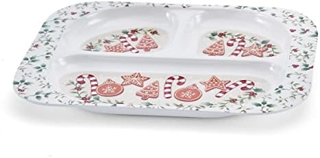 Melamine Child Size Dinner Trays Winterberry Design Set of 4