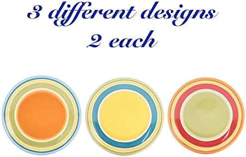 Bico Tunisian 6-inch Ceramic Plain Appetizer Plate Set of 6