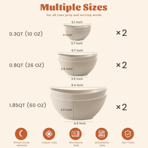 Homienly Premium Mixing Bowls Set