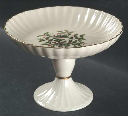Elegant Lenox Holiday Round Compote
