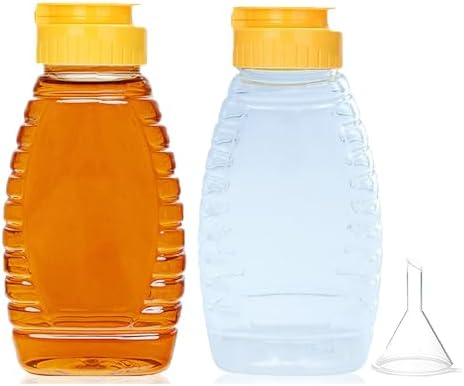 Double Squeezable Honey Jar Set with Funnel 180ml