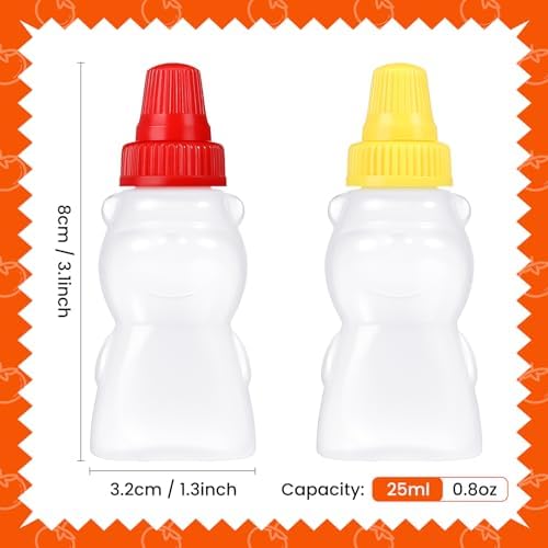 4-Piece Bear-Shaped Condiment Bottles
