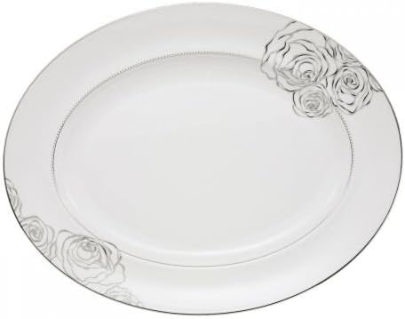 Durable Elegant Sunday Rose Oval Platter by Waterford
