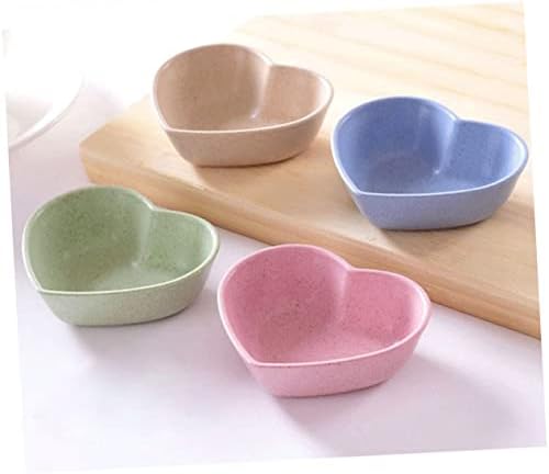 4-Piece set of Handmade Organic Heart-Shaped Encoding Dipping Bowls