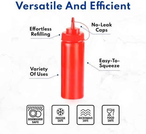 New Star Foodservice 26238 Squeeze Bottles Set of 6
