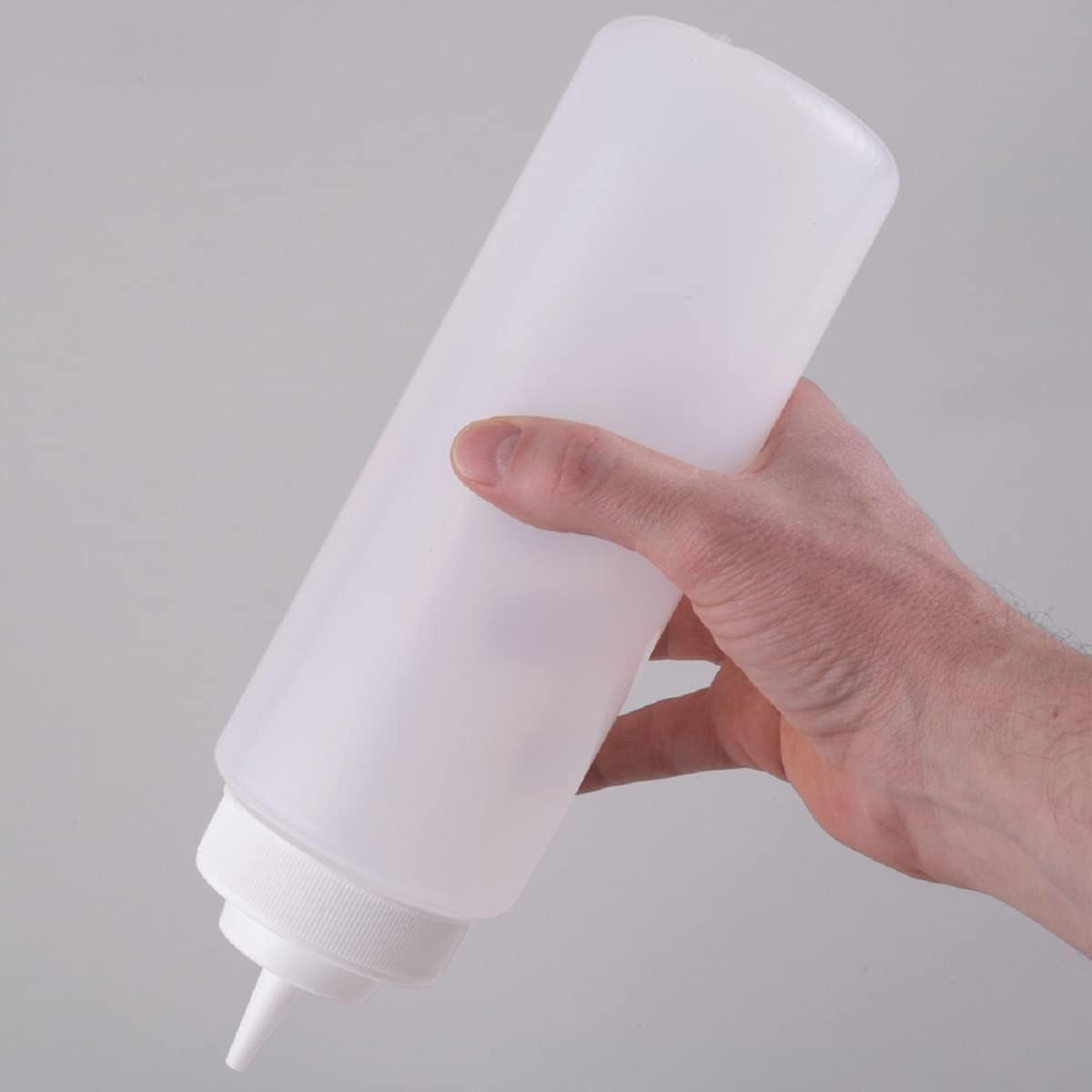 Set of 6 Squeeze Condiment Bottles 32oz Clear - Easy to Squeeze Professional Design