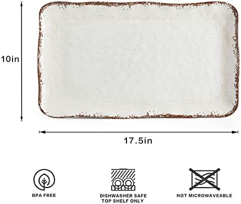Vibrant Rustic Melamine Serving Platter Set