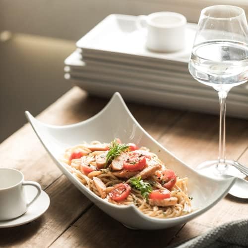 Gomakren 3-Piece Curved Porcelain Serving Bowl Set