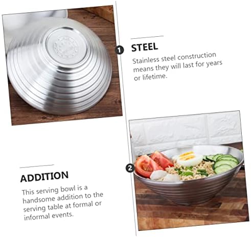 3-Piece Chrome Soup Bow Stainless Steel Dining Tableware Set