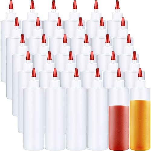 Yaomiao 30-Pack 16oz Squeeze Bottles for Condiments