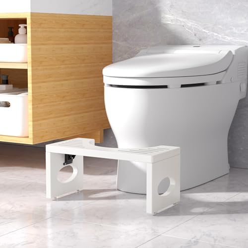 7-inch Bamboo Toilet Stool Foldable Step for Bathroom Eco-Friendly Design