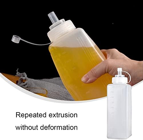 Premium Plastic Squeeze Condiment Dispenser with Square Design