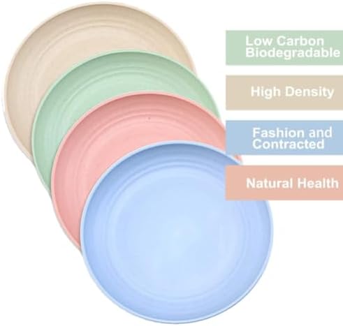 9-inch Reusable Wheat Straw Plates