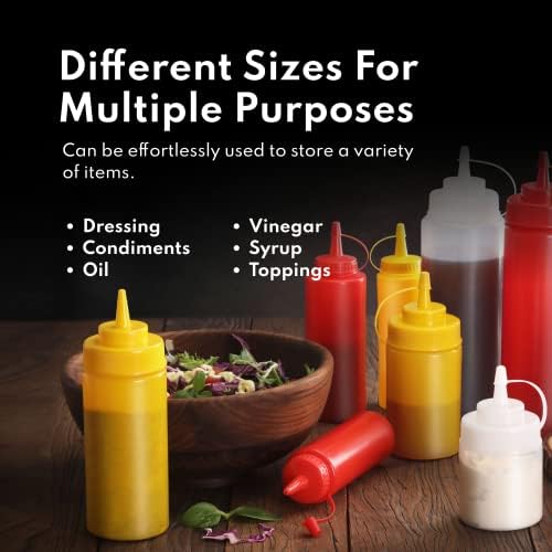 New Star Foodservice 26238 Squeeze Bottles Set of 6