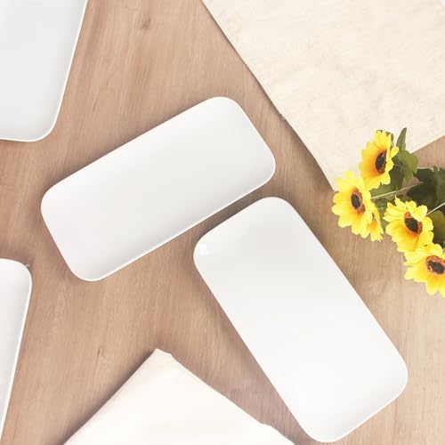 Serving Platters Set of 4 Microwave Oven Dishwasher Safe White 124 Inch