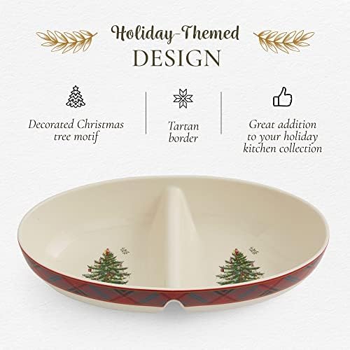 Spode Christmas Tree Tartan Divided Dish