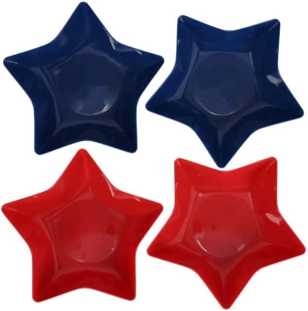 4-Piece Star Bowl Set for Independence Day BBQ