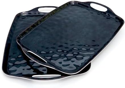 Large Melamine tray with handles for serving food