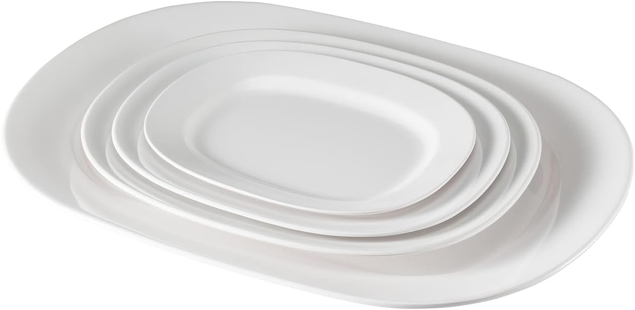 Hutzler Melamine Platter White 14-Inch