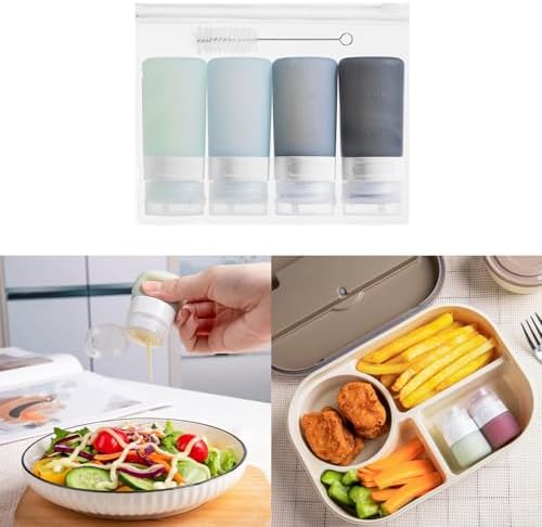 Durable Leakproof Lunch Box Condiment Squeeze Bottles