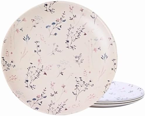 Eco-Friendly Bamboo Dinner Plates 8 BPA-Free for Family Use