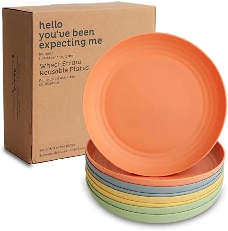 Nook Theory Deep Dinner Plates 8PCS - Wheat Straw Plates