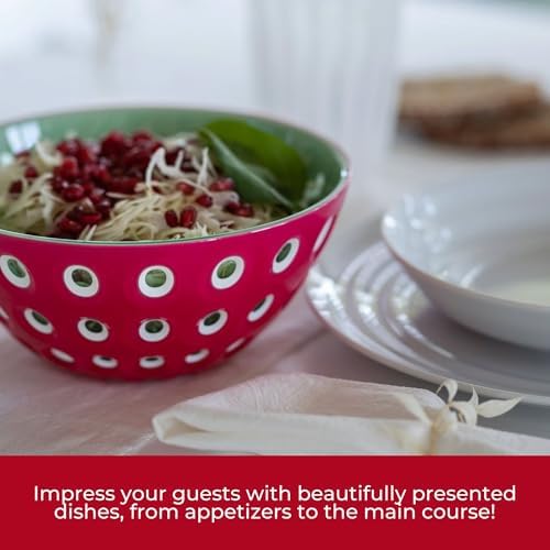 Gbuzzini Le Murrine 47 Bowl Set 2 - Red White - Elegant Design Durable