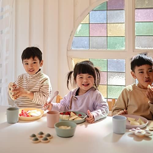 Mushie Square Dinnerware Plates for Kids Set of 2