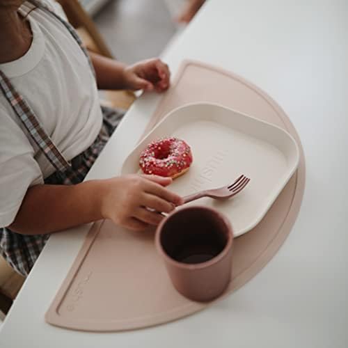Mushie Square Dinnerware Plates for Kids Set of 2