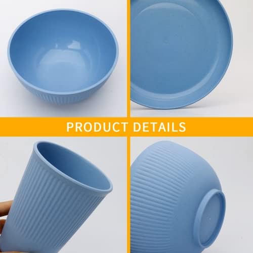 Eco-Friendly Wheat Straw Dinnerware Set for 6