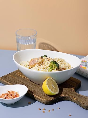 LIFVER 9 White Serving Bowls Set of 4